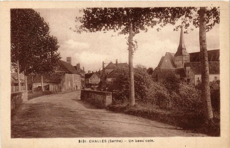 Carte postale ancienne Challes - Un beau coin à Challes