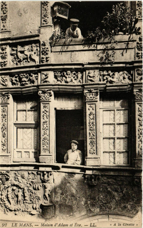 Carte postale ancienne Le Mans - Maison d'Adam et Eve au Mans