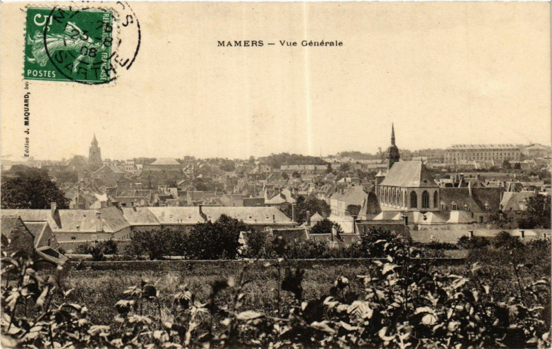 Carte postale ancienne Mamers - Vue générale à Mamers