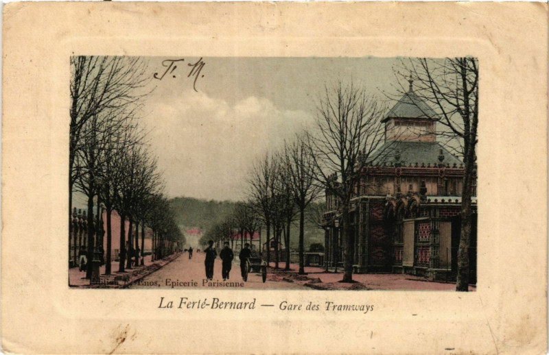 Carte postale ancienne La Ferte-Bernard - Gare des Tramways à La Ferté-Bernard