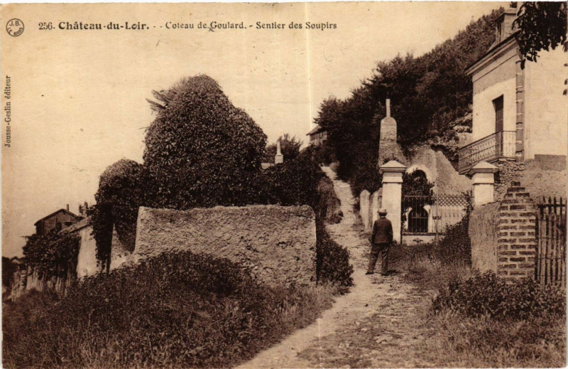 Carte postale ancienne Chateau-du-Loir - Coteau de Goulard - Sentier des Soupirs