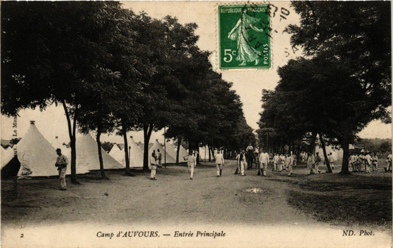 Carte postale ancienne Camp d'Auvours - Entrée Principale