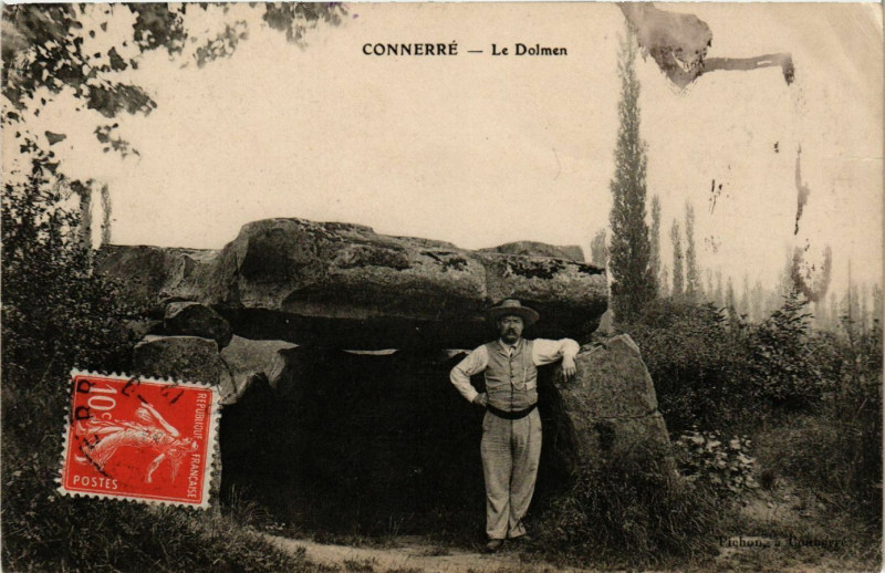 Carte postale ancienne Connerre - Le Dolmes à Connerré