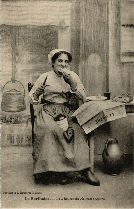 Carte postale ancienne La Sarthoise - Le 4 heures de Maitresse Queru