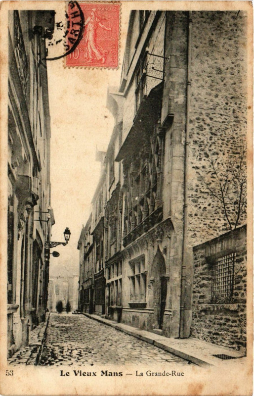 Carte postale ancienne Le Vieux Mans - La Grande-Rue