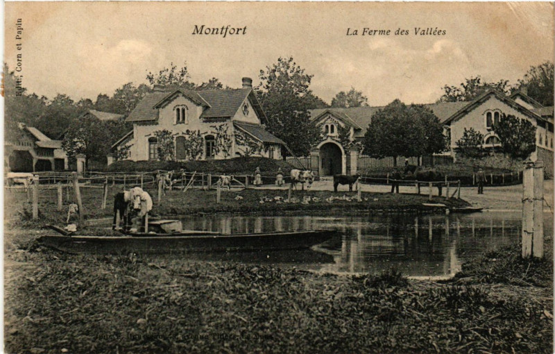 Carte postale ancienne Montfort - La Ferme des Vallées