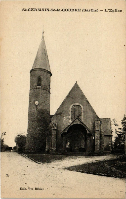 Carte postale ancienne Saint-Germain-de-la-Coudre - L'Eglise