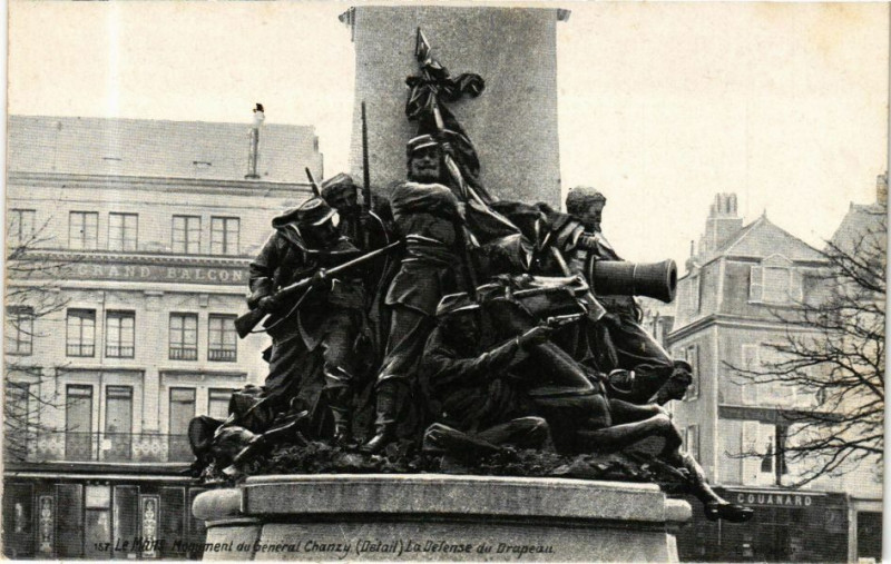 Carte postale ancienne Ed. Aqua 157 Le Mans Monument du général Chanzy au Mans