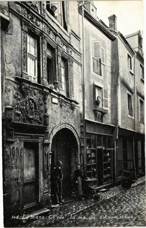 Carte postale ancienne Ed. Aqua 146 Le Mans La Maison d'Adame et Eve au Mans