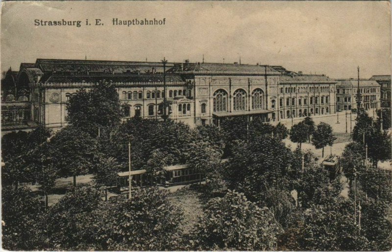 Carte postale ancienne Strassbourg Hauptbahnhof