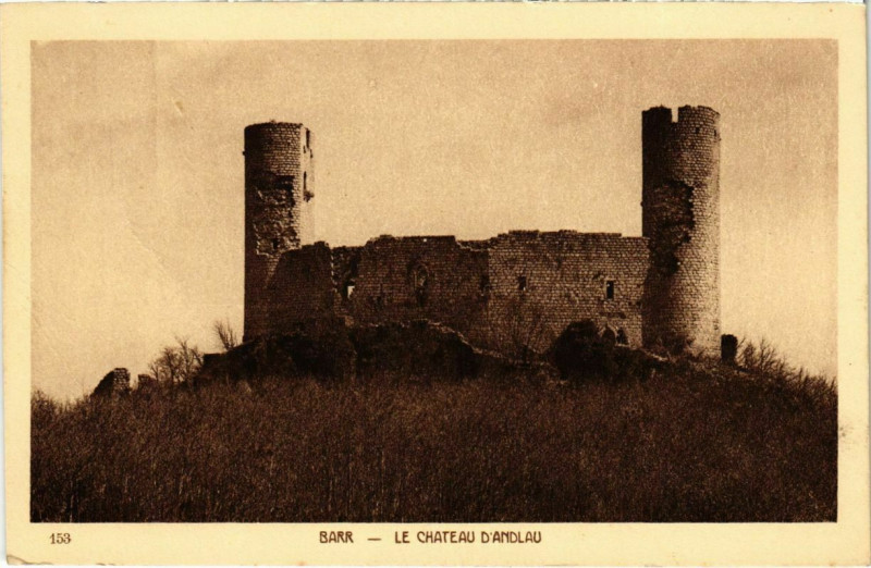 Carte postale ancienne Barr - Le Chateau d'Andlau à Barr