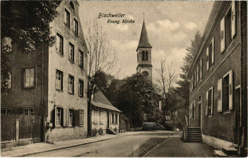 Carte postale ancienne Bischweiler - Evang Kirche