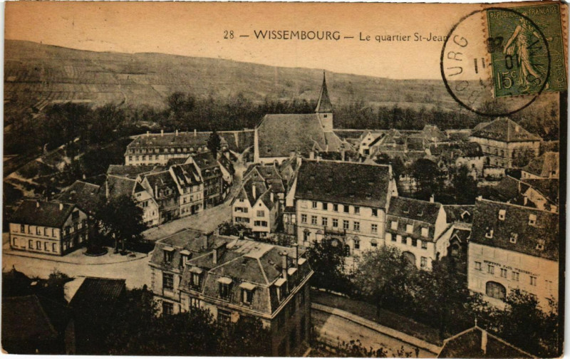 Carte postale ancienne Wissembourg - La quartier Saint-Jean à Wissembourg