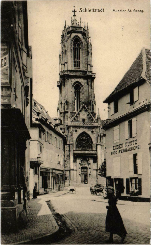 Carte postale ancienne Schlettstadt - Munster Saint-Georg