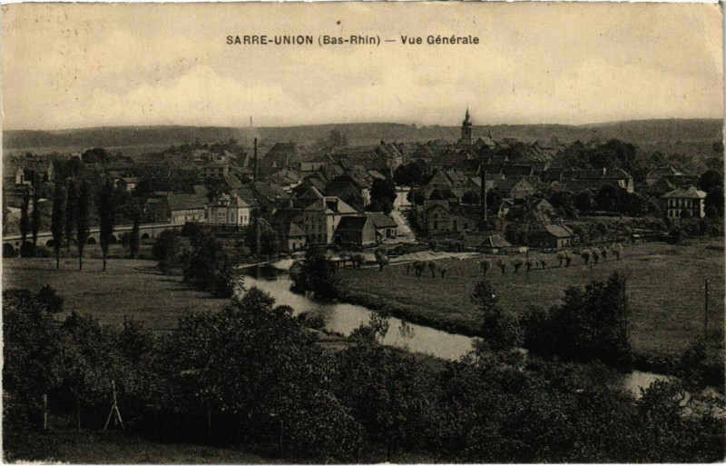 Carte postale ancienne Sarre-Union - Vue générale à Sarre-Union