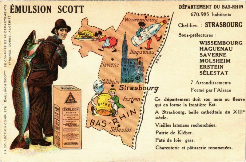 Carte postale ancienne Strasbourg - Emulsion Scott à Strasbourg