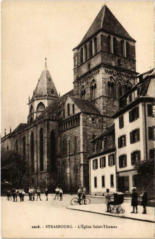 Carte postale ancienne Strasbourg - L'Eglise Saint-Thomas à Strasbourg
