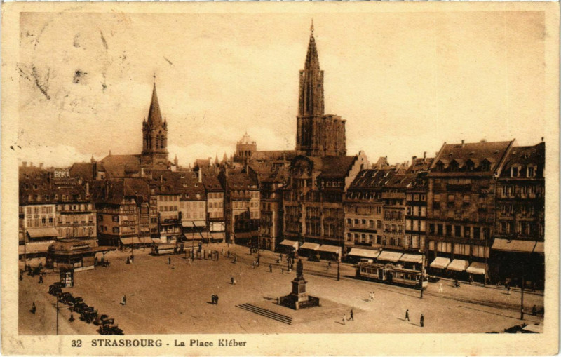 Carte postale ancienne Strasbourg La Place Kléber à Strasbourg