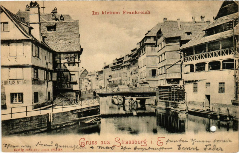 Carte postale ancienne Strasbourg Le Canal à Strasbourg