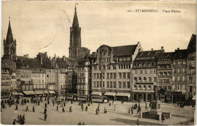 Carte postale ancienne Strasbourg Place Kléber à Strasbourg