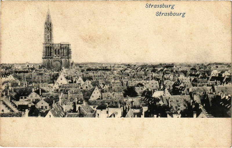 Carte postale ancienne Strasbourg Vue generale à Strasbourg