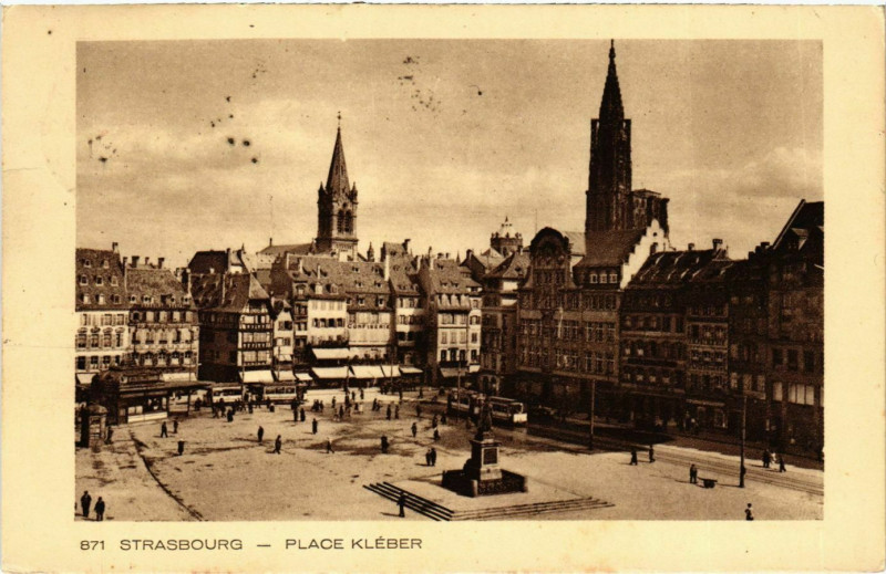 Carte postale ancienne Strasbourg Place Kléber à Strasbourg