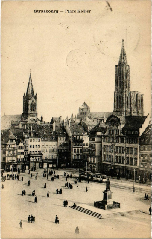 Carte postale ancienne Strasbourg Place Kléber à Strasbourg