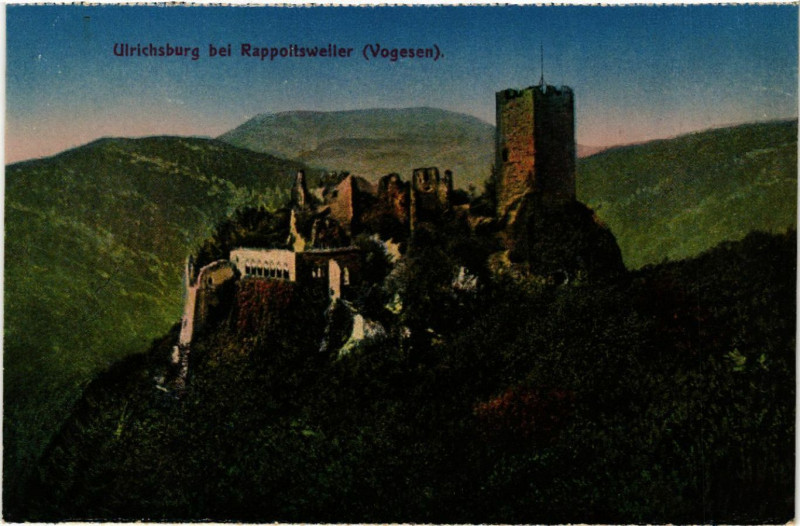 Carte postale ancienne Ulrichsburg mit Rappoltsweiler - Chateau de Saint-Ulrich