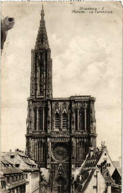 Carte postale ancienne Strasbourg - Strassburg i. E. - Munster - La Cathedrale à Strasbourg
