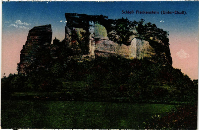 Carte postale ancienne Chateau de Fleckenstein - Schloss Fleckenstein - Unter-Elsass