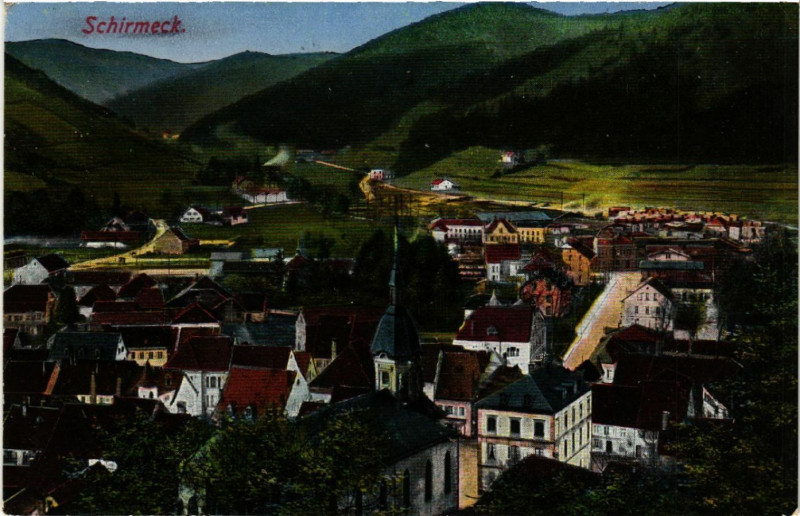 Carte postale ancienne Schirmeck - Vue générale à Schirmeck