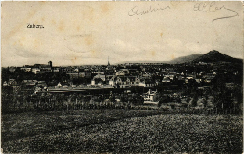 Carte postale ancienne Saverne - Zabern - Vue générale à Saverne