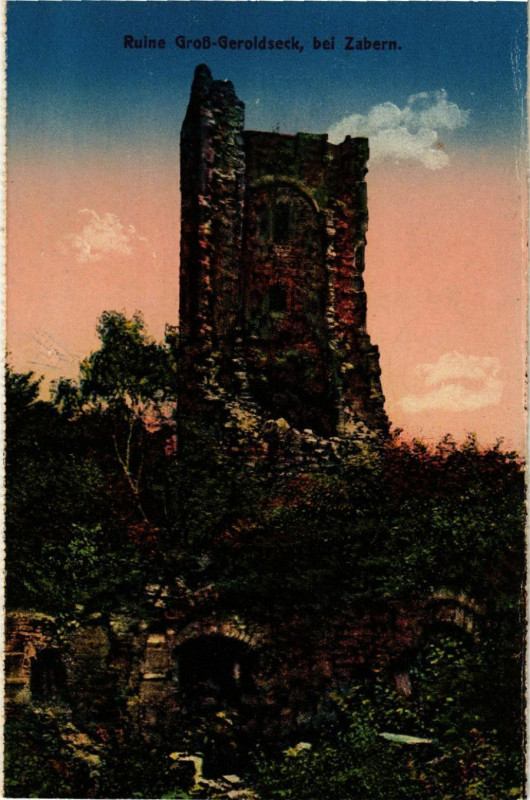 Carte postale ancienne Ruine Gross-Geroldseck - b. Zabern