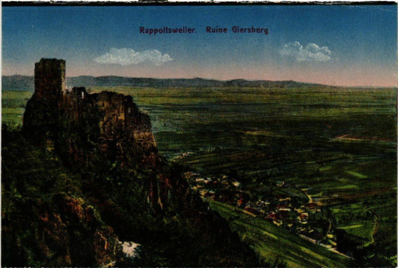Carte postale ancienne Ribeauville - Rappoltsweiler - Ruine Giersberg à Berg