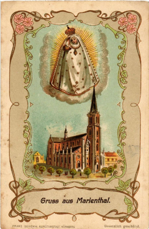 Carte postale ancienne Marienthal - Eglise