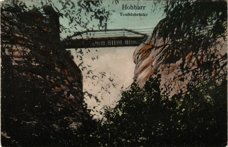 Carte postale ancienne Hohbarr - Teufelsbrucke à Barr