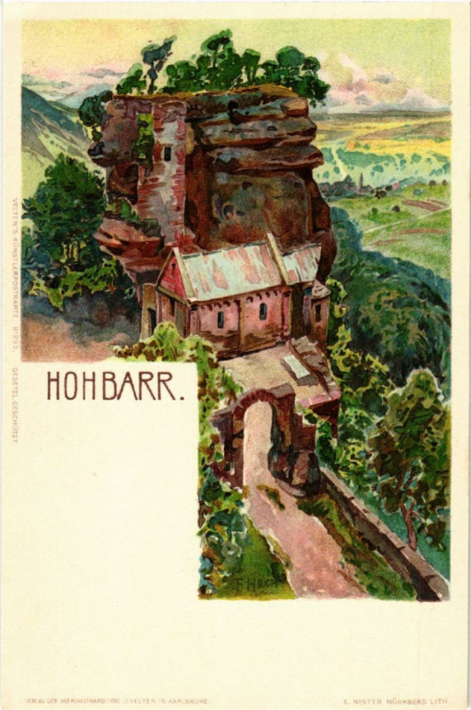 Carte postale ancienne Hohbarr - Scene - Litho à Barr
