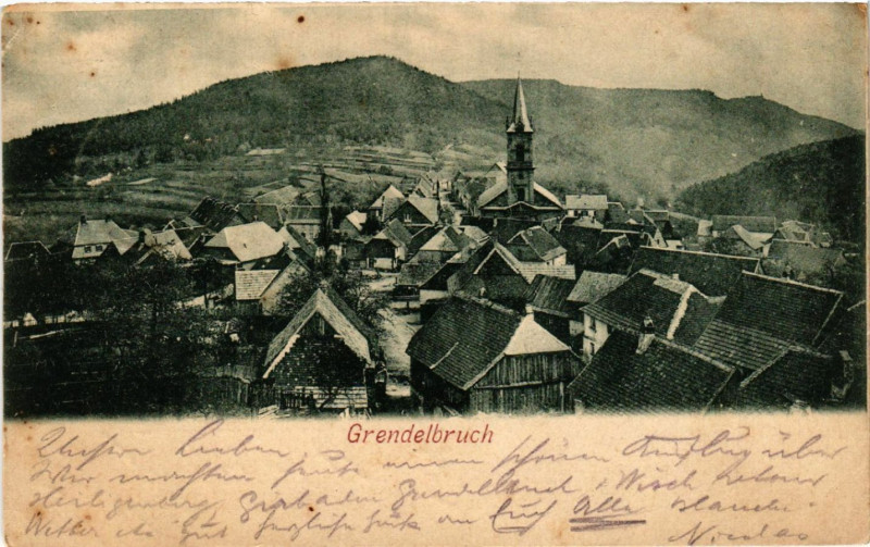 Carte postale ancienne Grendelbruch - Vue générale à Grendelbruch
