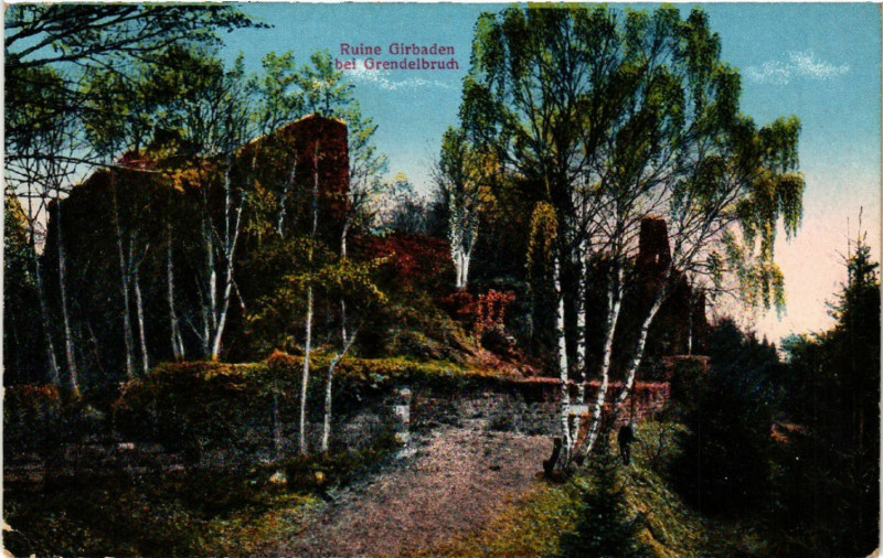 Carte postale ancienne Grendelbruch - Ruine Girbaden b. Grendelbruch à Grendelbruch