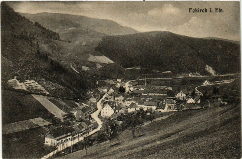 Carte postale ancienne Eckirch i. Els - Vue générale