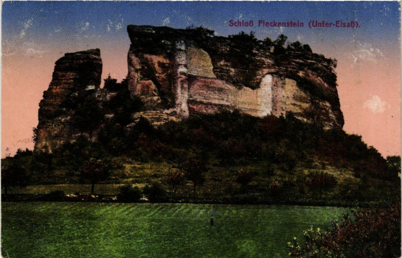 Carte postale ancienne Chateau de Fleckenstein - Schloss Fleckenstein - Unter-Elsass