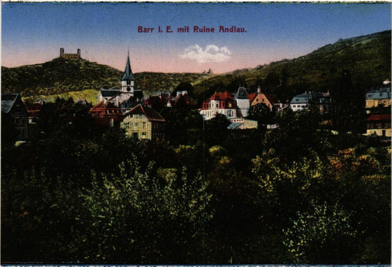 Carte postale ancienne Barr i. E. mit Ruine Andlau à Barr