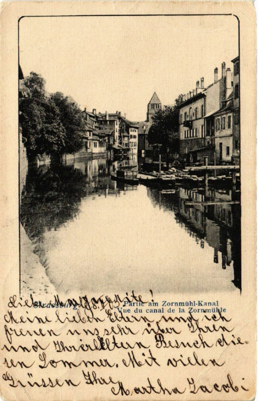 Carte postale ancienne Strassburg - Partie am Zornmuhl-Kanal