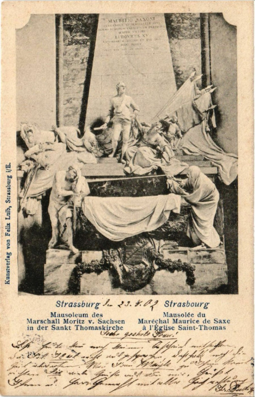 Carte postale ancienne Strassburg - Mausoleum des Marschall