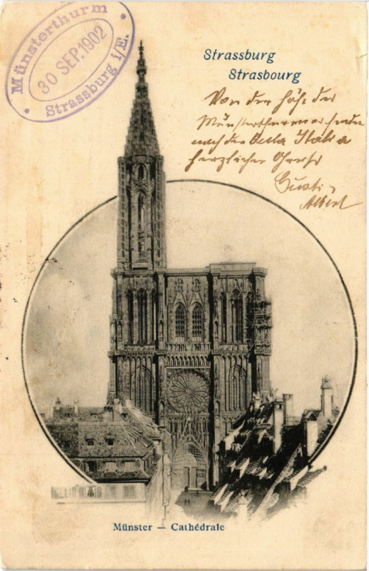 Carte postale ancienne Strassburg - Munster