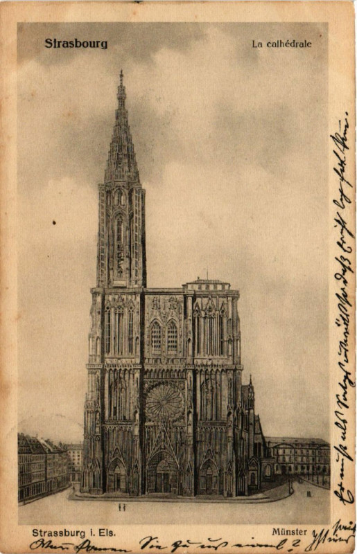 Carte postale ancienne Strasbourg - La Cathedrale à Strasbourg