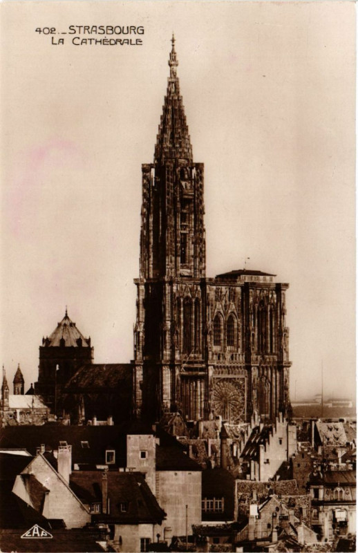 Carte postale ancienne Strasbourg - La Cathedrale à Strasbourg