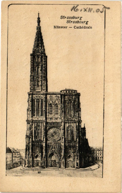 Carte postale ancienne Strassburg - Munster - Cathedrale