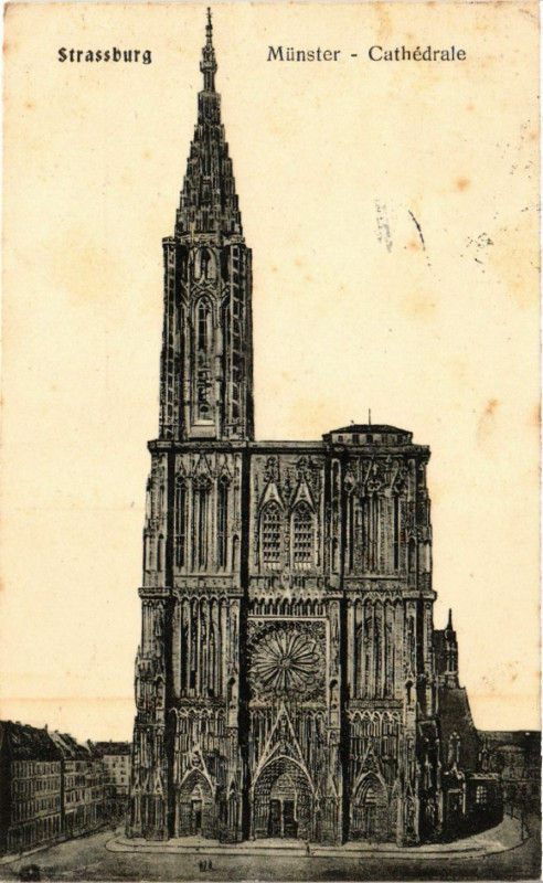Carte postale ancienne Strassburg - Munster - Cathedrale