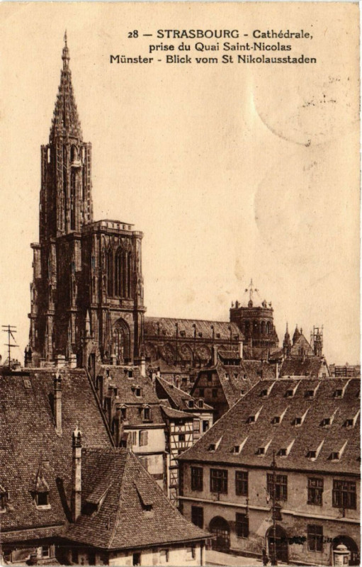 Carte postale ancienne Strasourg - Cathedrale